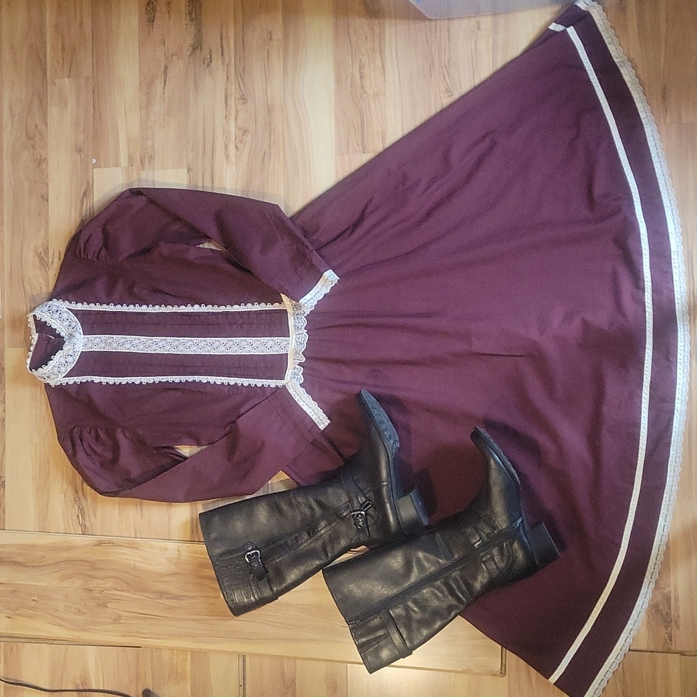 Vintage 70s Gunne Sax Junior Dress S